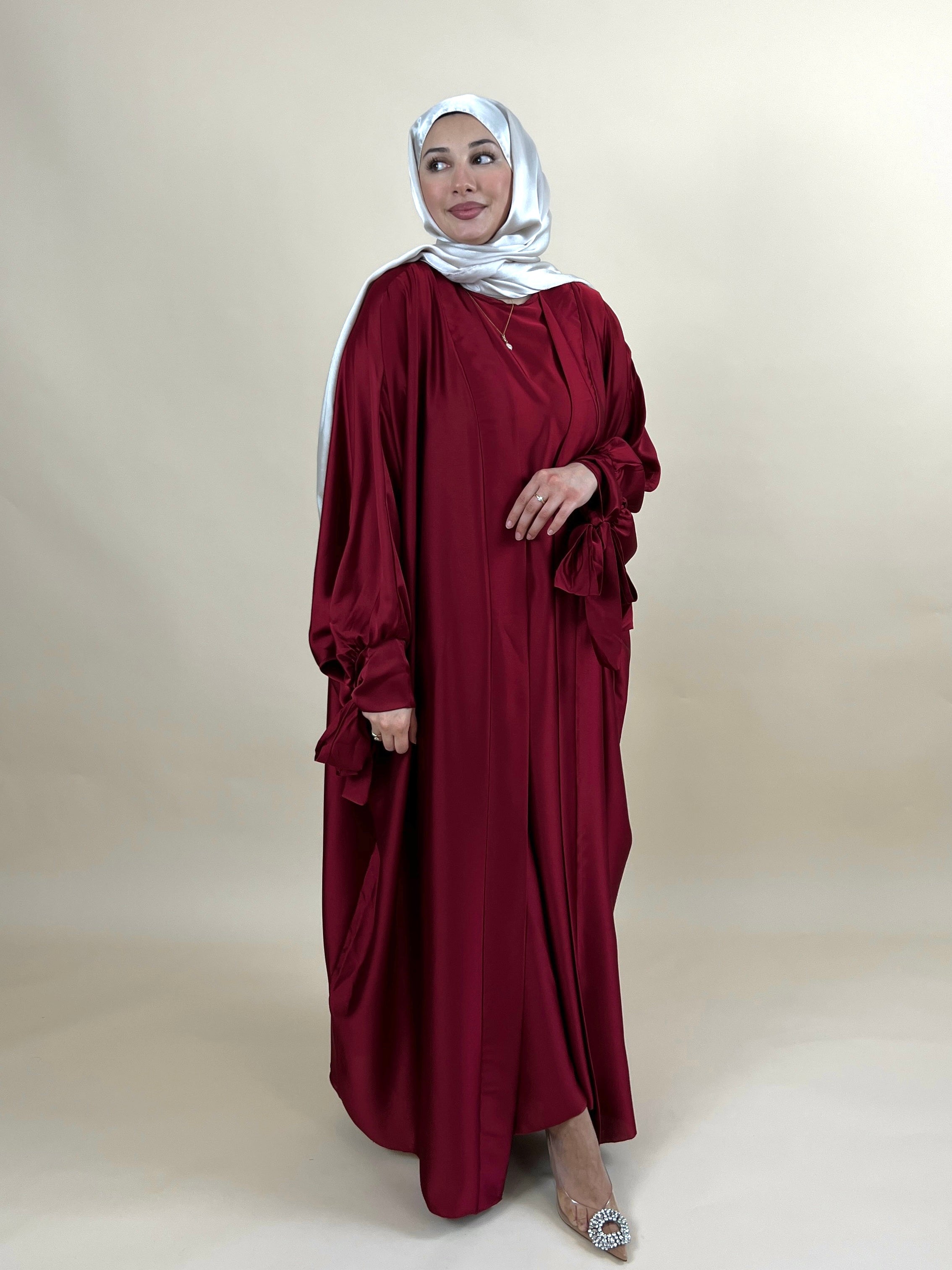 Abaya Set Mira bordo S A Y A H